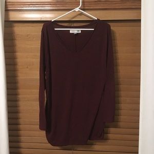 Maroon maternity top